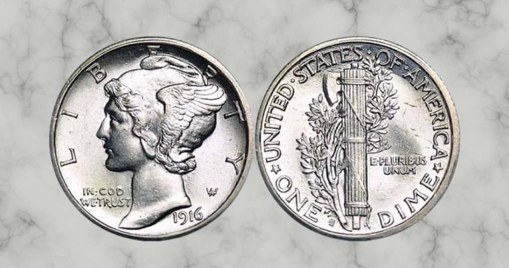 Design Features of the 1916-D Mercury Dime